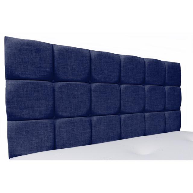 Lennart Upholstered Headboard 17 Stories Colour: Midnight Blue, Size: Single (3') on Productcaster.