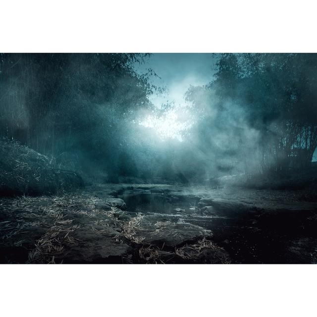 Creepy River by Fotokita - Wrapped Canvas Photograph Union Rustic Size: 51cm H x 76cm W x 3.8cm D on Productcaster.