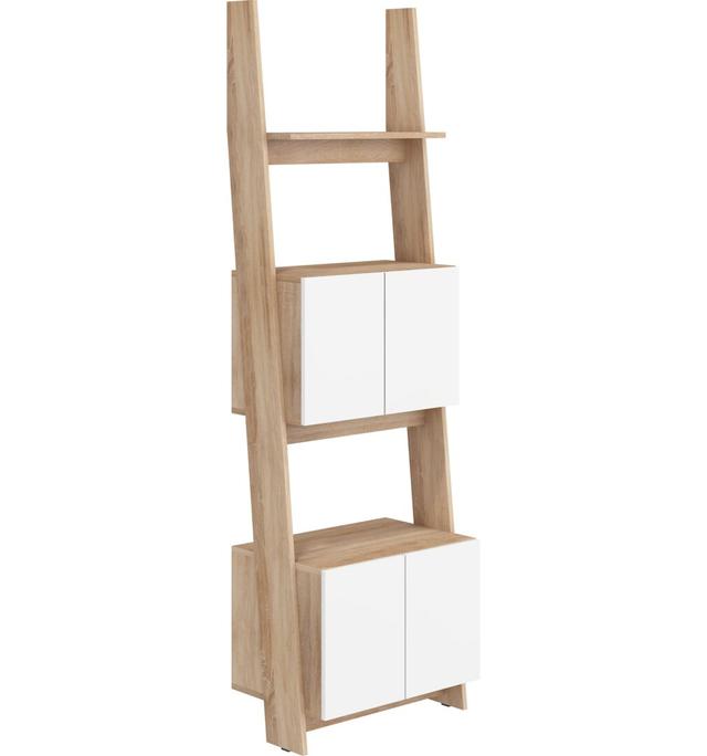 Salem Ladder Bookcase Brambly Cottage Colour (Body/Front): Bright Sonoma/White Gloss on Productcaster.