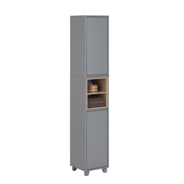 Angelea Freestanding Bathroom Cabinet Latitude Run Finish: Gray on Productcaster.