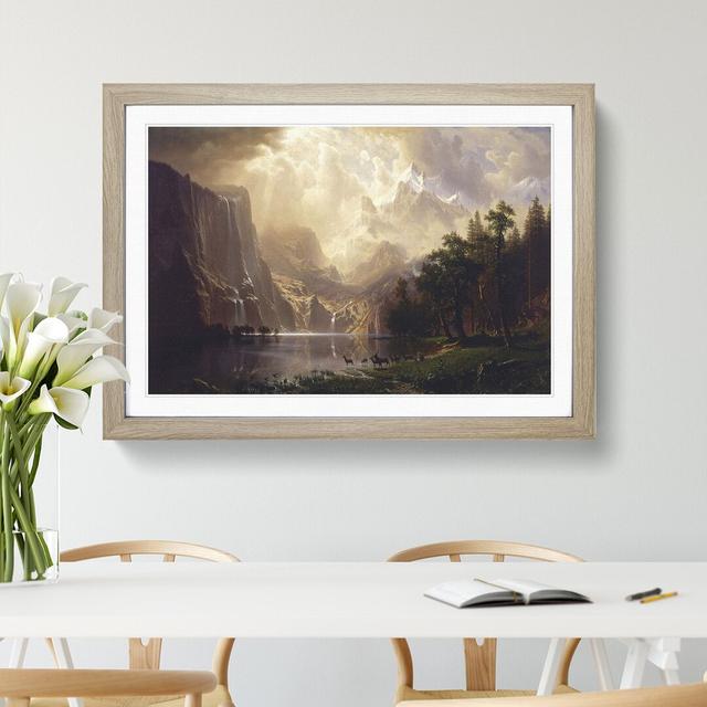 Among the Sierra Nevada by Albert Bierstadt - Picture Frame Graphic Art East Urban Home Size: 27cm H x 36cm W x 2cm D, Frame Option: Oak Framed on Productcaster.