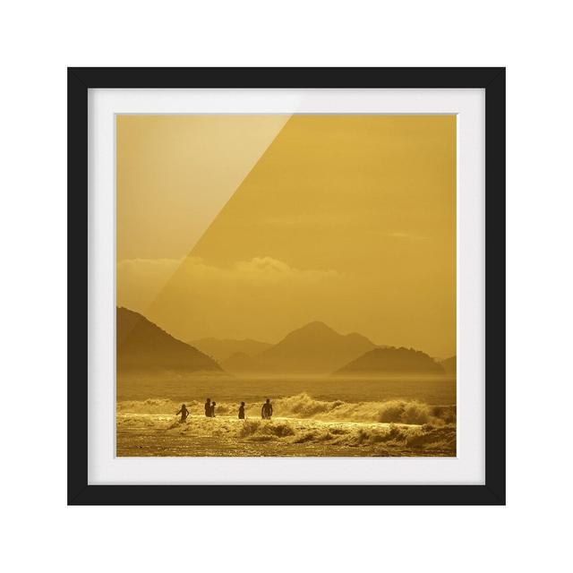 Gold Coast - Picture Frame Photograph Print on Paper East Urban Home Frame Options: Matt black, Size: 50cm H x 50cm W on Productcaster.