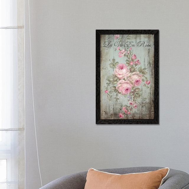 La Vie En Rose by Debi Coules - Painting Print on Canvas Lily Manor Frame Option: Black Framed, Size: 66.04cm H x 45.72cm W x 3.81cm D on Productcaster.