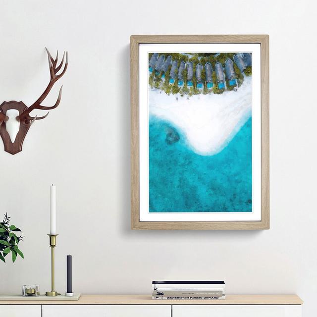 Fushifaru in the Maldives - Picture Frame Painting Print East Urban Home Size: 63cm H x 45cm W x 2cm D, Frame Option: Oak Framed on Productcaster.