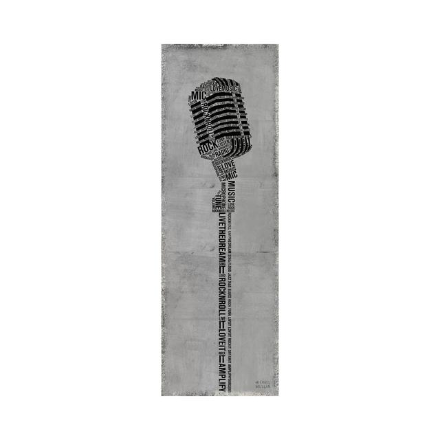 Type Mic Grey by Michael Mullan - Wrapped Canvas Panoramic Graphic Art Ophelia & Co. Size: 182.88cm H x 60.96cm W x 3.81cm D on Productcaster.