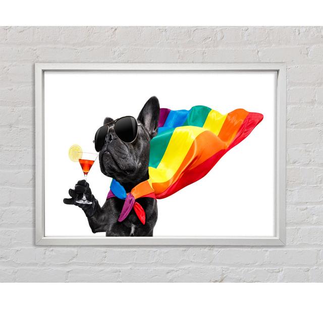 French Bulldog Pride - Print Bright Star Size: 84.1cm H x 118.9cm W x 3.3cm D on Productcaster.