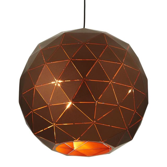 Cosima 3-Light Foyer Pendant Corrigan Studio Finish (of the fixture): Black, Shade Colour: Coffee/Cold on Productcaster.