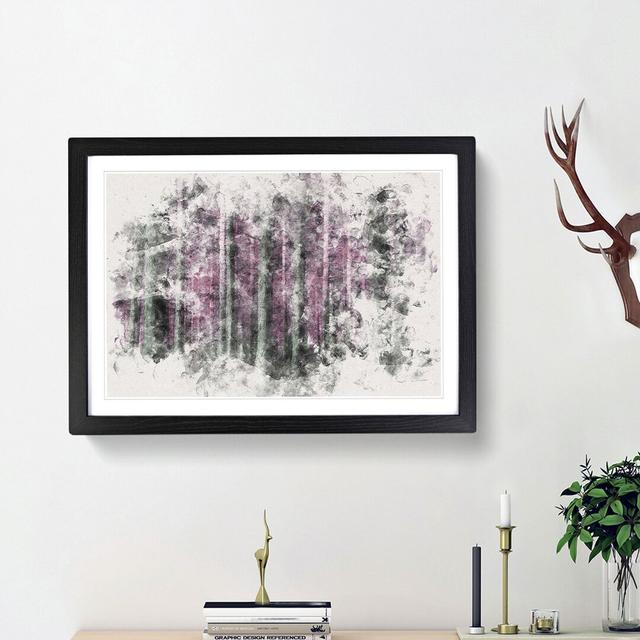 Forest in Pink - Picture Frame Painting Print East Urban Home Frame Option: Black Framed, Size: 45cm H x 63cm W x 2cm D on Productcaster.