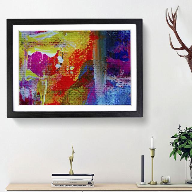 Abstract Art Painting Vol.31 by S.Johnson - Picture Frame Painting Print East Urban Home Frame Option: Black Framed, Size: 62cm H x 87cm W x 2cm D on Productcaster.