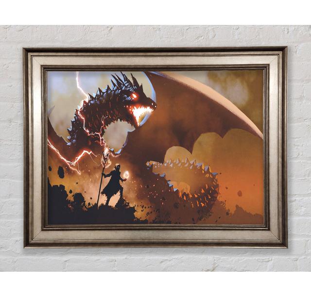 Confronting The Dragon Framed Print Bright Star Size: 59.7cm H x 84.1cm W on Productcaster.