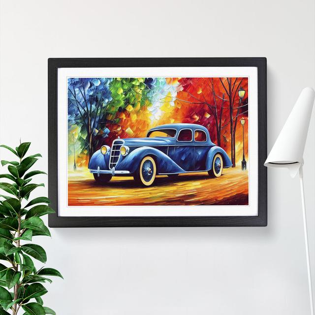 XH1022-6584X Painted Classic Car Vol.3 Abstract - Single Picture Frame Print Marlow Home Co. Size: 34cm H x 46cm W, Frame Colour: Black on Productcaster.