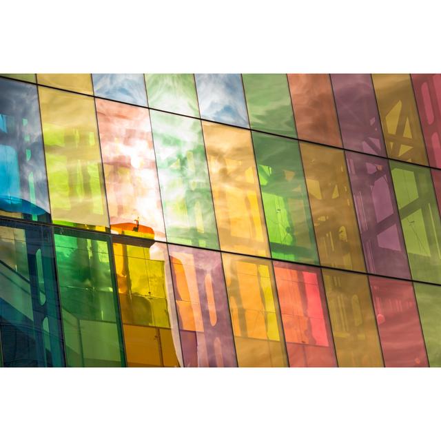 Aurigemma Colored Windows Reflections by Jbd30 - Wrapped Canvas Print Metro Lane Size: 81cm H x 122cm W x 3.8cm D on Productcaster.