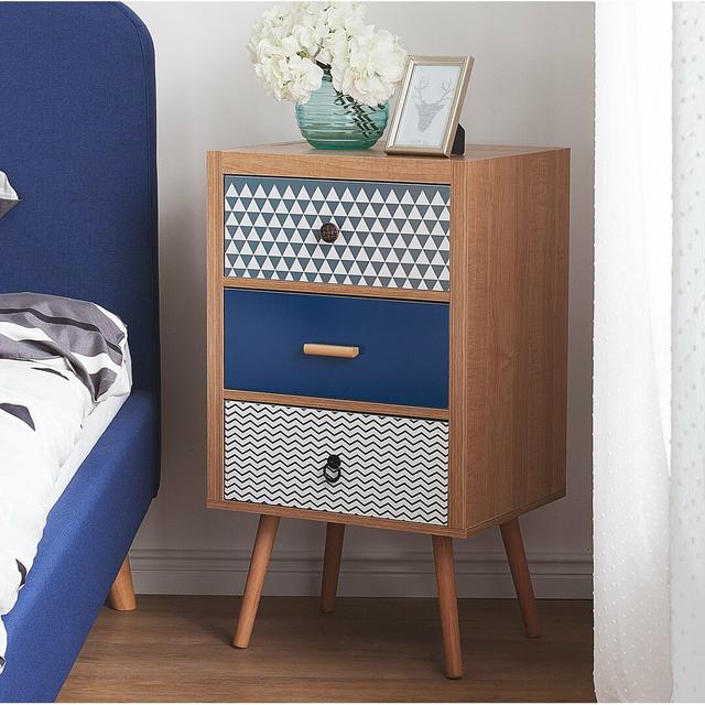 3 Drawer Bedside Table World Menagerie on Productcaster.