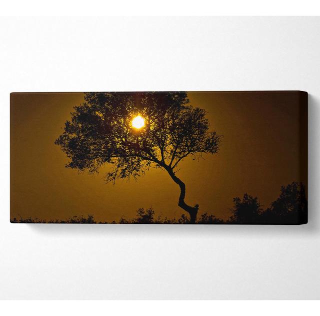 Chocolate Sunset Tree - Wrapped Canvas Art Prints Ebern Designs Size: 50.8cm H x 121.9cm W on Productcaster.