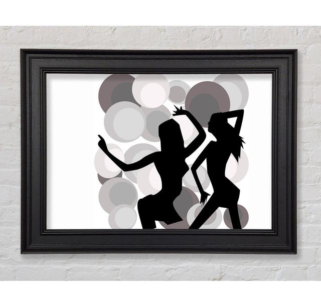 Disco Babes Chocolate Swirls Framed Print Ivy Bronx Size: 29.7cm H x 42cm W x 8cm D, Format: Black Framed Paper on Productcaster.