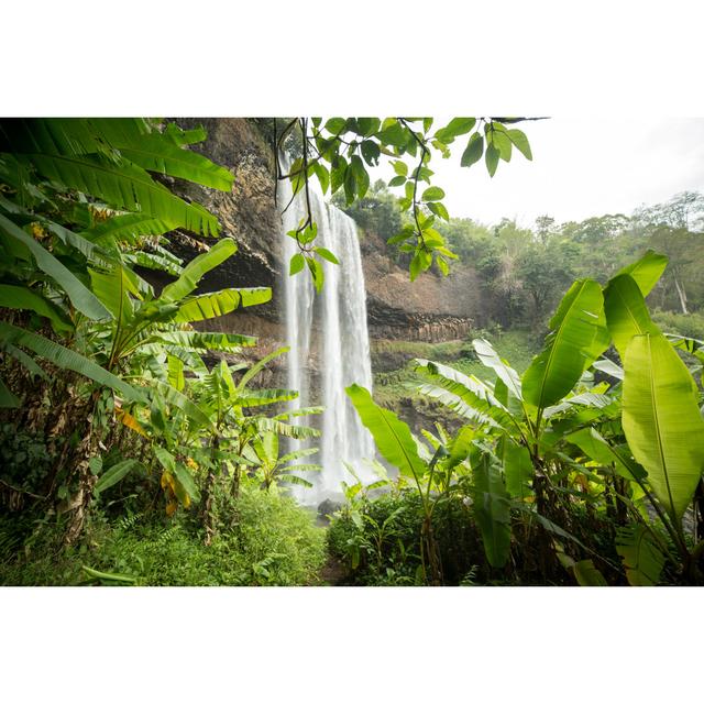 Waterfall In Laos by Swissmediavision - No Frame Art Prints on Canvas 17 Stories Size: 61cm H x 91cm W on Productcaster.