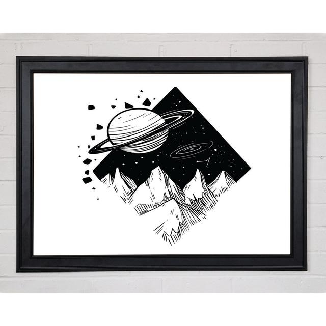 The Diamond Planet Void Union Rustic Format: Matte Black Framed Paper, Size: 21cm H x 29.7cm W x 1.5cm D on Productcaster.