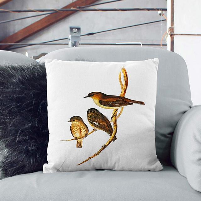 Dusky Robin Square Throw Cushion East Urban Home Size: 40cm H x 40cm W x 15cm D on Productcaster.