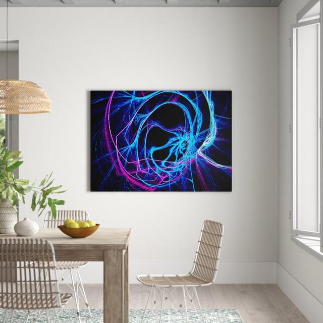 Tunnels of Time Blue - Wrapped Canvas Graphic Art Print East Urban Home Size: 101.6 cm H x 142.2 cm W on Productcaster.