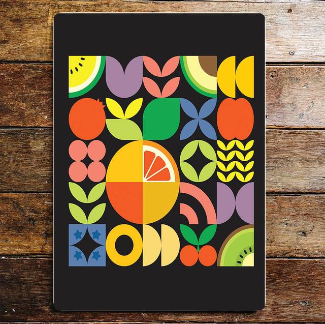 Geometric Summer Fresh Fruit Wall Décor East Urban Home Size: 25cm H x 20cm W on Productcaster.