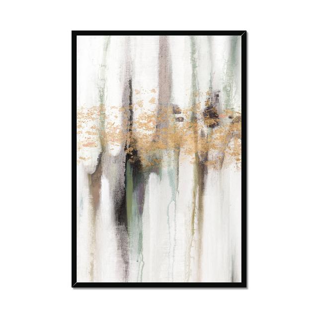 Falling Gold Leaf I by Studio W - Painting Print Etta Avenue Format: Black Framed Paper Print, Size: 95cm H x 65cm W on Productcaster.