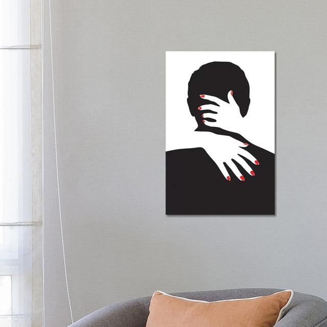 Man And Hands - Wrapped Canvas Print ClassicLiving Size: 30.48cm H x 20.32cm W x 1.91cm D on Productcaster.