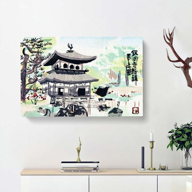 A Temple in Kyoto by Kamei Tobei - Wrapped Canvas Painting Print East Urban Home Size: 50cm H x 76cm W x 3cm D on Productcaster.