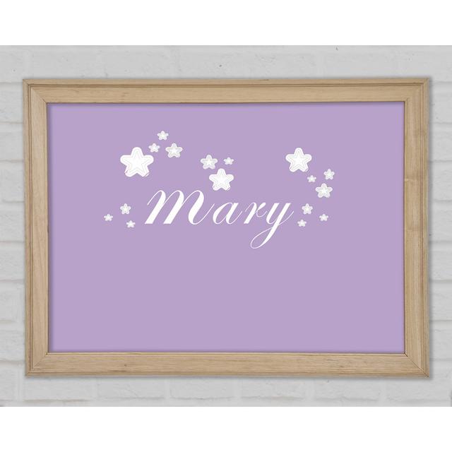 Your Name In Stars Lilac Framed Print Happy Larry Size: 59.7cm H x 84.1cm W on Productcaster.