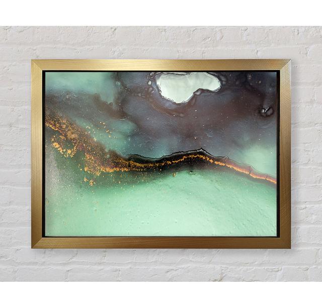 Green Marble Stone Framed Print Bright Star Size: 59.7cm H x 84.1cm W on Productcaster.