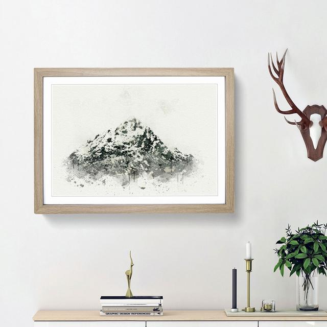 Mountain in Scotland in Abstract - Picture Frame Graphic Art Print East Urban Home Size: 27cm H x 36cm W x 2cm D, Frame Option: Oak Framed on Productcaster.