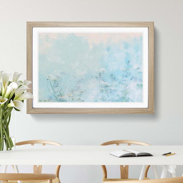 Pretty Flowers in Abstract - Picture Frame Graphic Art Print East Urban Home Size: 35cm H x 50cm W x 2cm D, Frame Option: Oak on Productcaster.