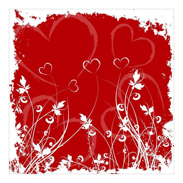 Hearts of Flower 3.36m x 3.36m Textured Matte Peel & Stick Wall Mural East Urban Home Materialqualität: Standard (110g/m²), Size: 2.4m x 240cm on Productcaster.