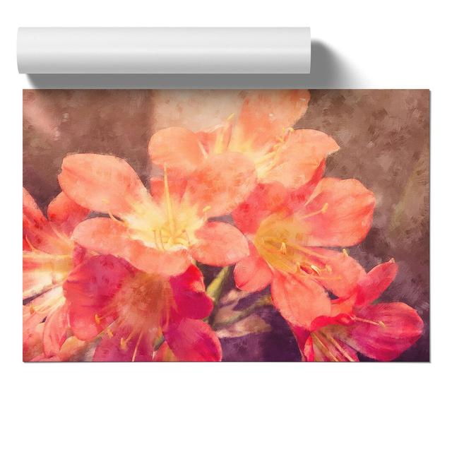 Pink Flowers - Unframed Graphic Art East Urban Home Size: 21cm H x 30cm W x 0.1cm D on Productcaster.