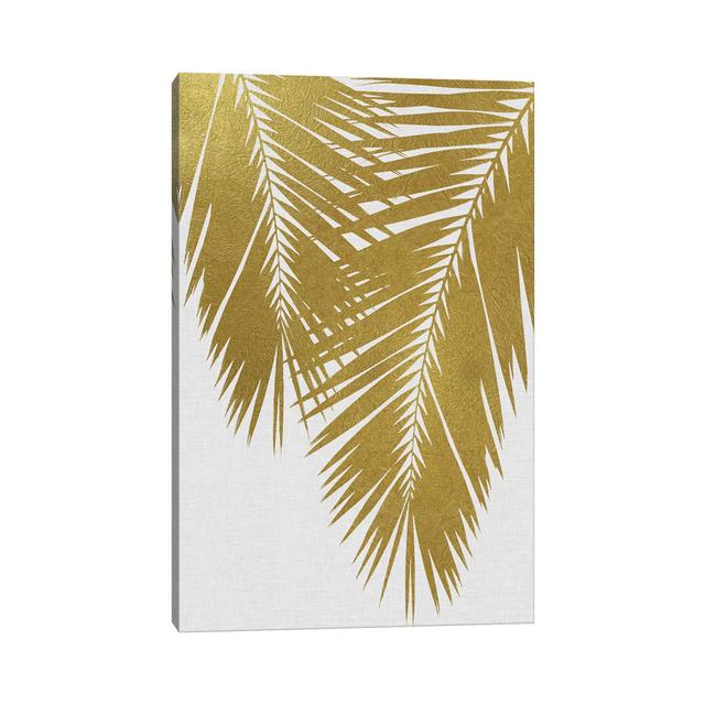 Palm Leaf II Gold by Orara Studio - Wrapped Canvas Painting Bay Isle Home Size: 152.4cm H x 101.6cm W x 3.81cm D on Productcaster.