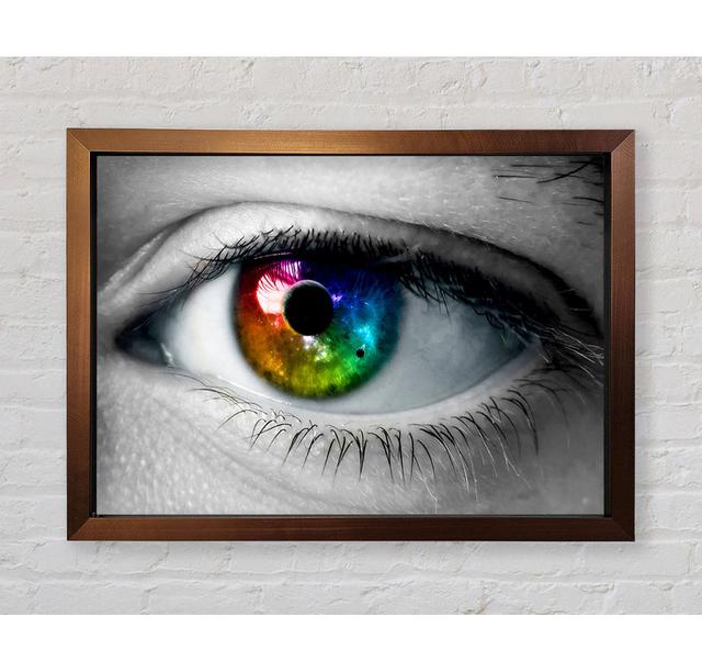 Rainbow Eye - Single Picture Frame Art Prints Bright Star Size: 100cm H x 141.4cm W x 3.4cm D on Productcaster.