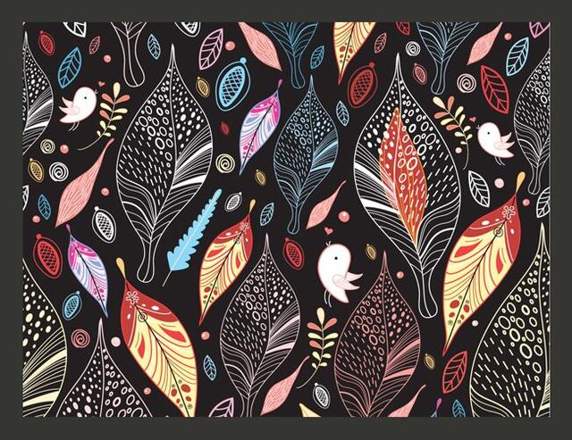 Autumn Foliage on a Black Background 3.09m x 400cm Wallpaper East Urban Home Size: 350 cm x 270 cm on Productcaster.