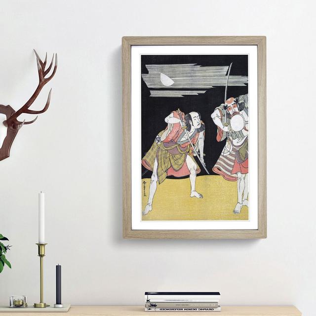 Tomoemon & Mitsugoro by Katsukawa Shunsho - Picture Frame Painting Print East Urban Home Frame Option: Oak Framed, Size: 65cm H x 48cm W x 2cm D on Productcaster.