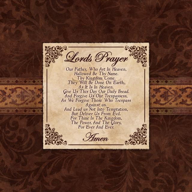 Lords Prayer 5 - Wrapped Canvas Typography ClassicLiving Size: 122cm H x 122cm W x 3.8cm D on Productcaster.