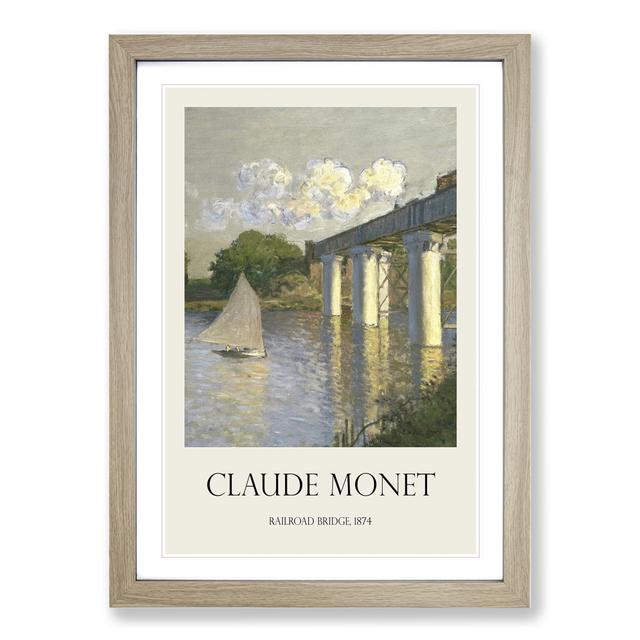 Railroad Bridge, Argenteuil by Claude Monet - Picture Frame Graphic Art East Urban Home Size: 48cm H x 36cm W x 2cm D on Productcaster.