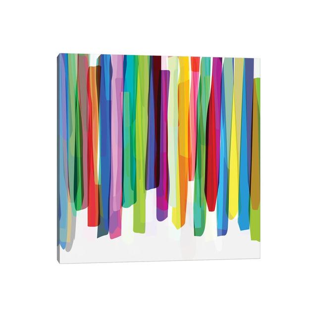 Colorful Stripes II by Mareike Böhmer - Wrapped Canvas Print Latitude Run Size: 45.72cm H x 45.72cm W x 3.8cm D, Format: Wrapped Canvas on Productcaster.