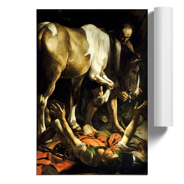 Conversion of St Paul by Caravaggio - Unframed Painting East Urban Home Size: 59cm H x 42cm W x 0.1cm D on Productcaster.