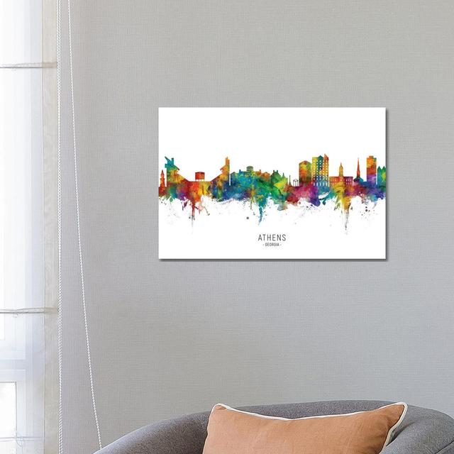 Athens Georgia Skyline by Michael Tompsett - Wrapped Canvas Print Latitude Run Size: 45.72cm H x 66.04cm W x 1.91cm D on Productcaster.