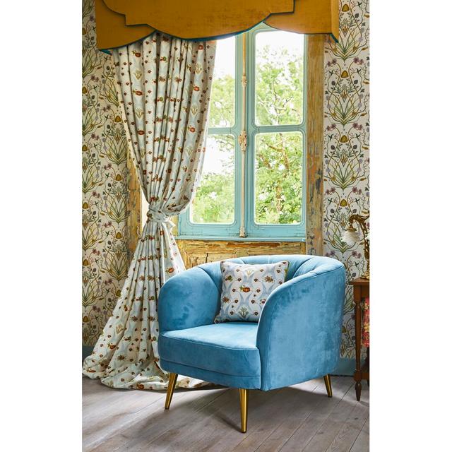 Made to Order - Watering Can Harvest Pencil Pleat Blackout Curtains The Chateau By Angel Strawbridge Panel Size: Width 254 x Drop 366 cm on Productcaster.