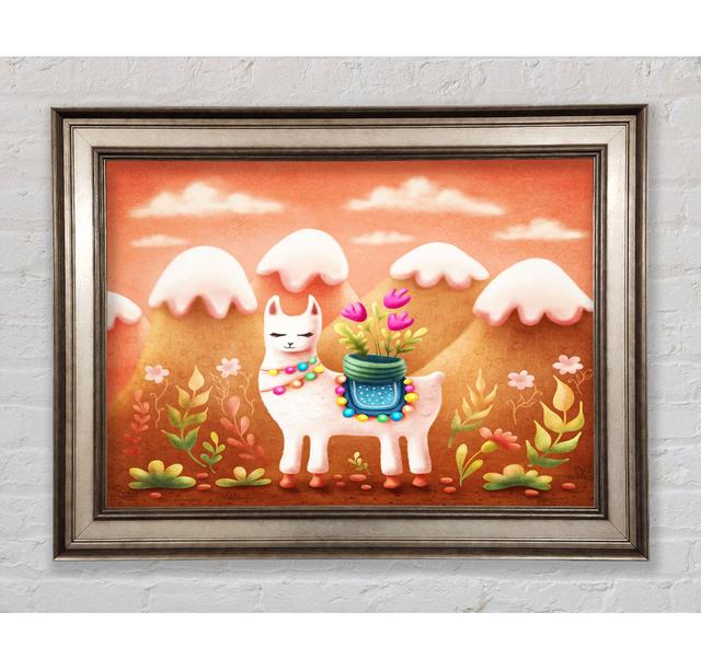 Llama In The Hilltop Framed Print Bright Star Size: 59.7cm H x 84.1cm W on Productcaster.