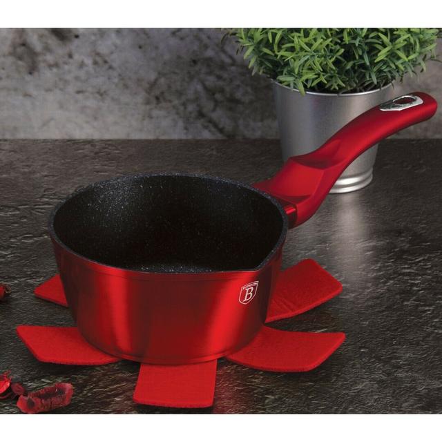 1.2L Saucepan Berlinger Haus Colour: Red on Productcaster.