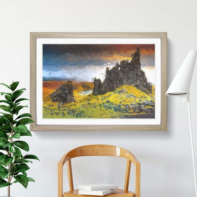 View from the Old Man of Storr in the Isle of Skye - Picture Frame Graphic Art Print East Urban Home Frame Option: Oak, Size: 40cm H x 60cm W x 2cm D on Productcaster.