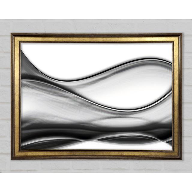 Gerahmtes Leinwandbild Grey Swirls Perspections Format: Poster mit goldenem Rahmen, Größe: 59,1 cm H x 84,1 cm B x 1,5 cm T on Productcaster.