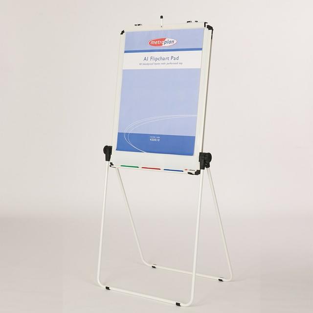 Folding Flipchart Easel Symple Stuff Colour: White on Productcaster.