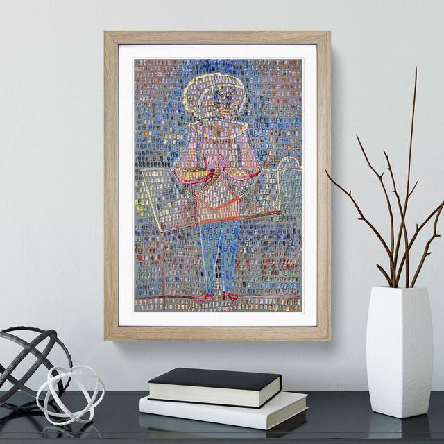 Boy in Fancy Dress by Paul Klee - Picture Frame Painting East Urban Home Frame Option: Oak, Size: 48cm H x 36cm W x 2cm D on Productcaster.