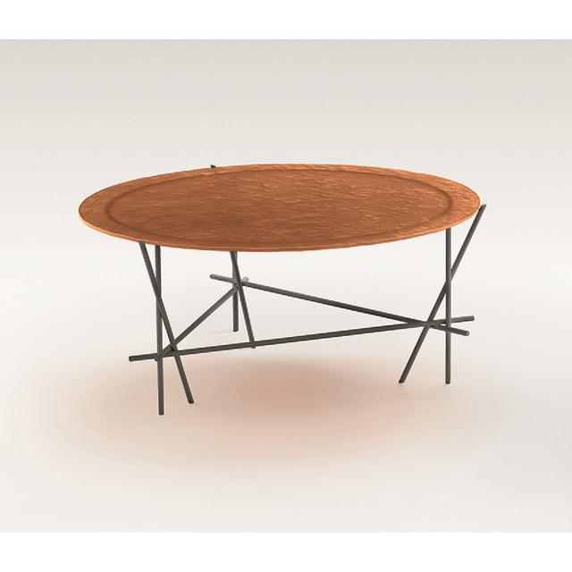 Armoney 3 Legs Coffee Table Ivy Bronx Colour: Orange/Brown on Productcaster.